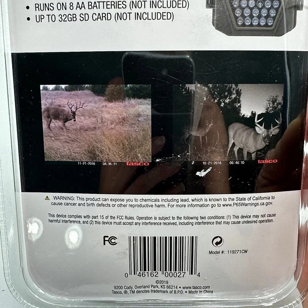 Tasco 8MP Trail Camera 720p Video 1s Trigger Speed Brown Model 119271CW NEW